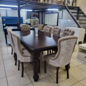 8 seater Elegant chairs and wooden table set