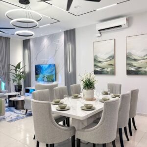 8 seater wooden dining set