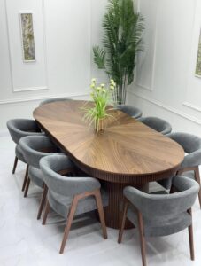 8 seater oval dinning set